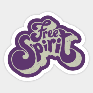 Free Spirit Puffy Type Sticker